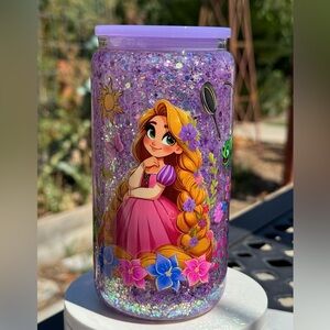 Rapunzel tangled snow globe tumbler 16oz